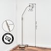 Arcen Lampada da terra LED Nichel opaco, 1-Luce