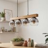 Koyoto Lampadario a sospensione, Lampada a sfera, Lampada a sospensione Écru, Nero, 4-Luci