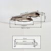 Jelok Plafoniera LED Marrone, 1-Luce