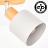 Olaris Plafoniera, Faretto da soffitto Cromo, Grigio, Écru, 1-Luce
