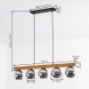Koyoto Lampadario a sospensione, Lampada a sfera, Lampada a sospensione Écru, Nero, 5-Luci