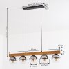 Koyoto Lampadario a sospensione, Lampada a sfera, Lampada a sospensione Écru, Nero, 5-Luci
