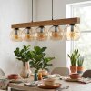 Koyoto Lampadario a sospensione, Lampada a sfera, Lampada a sospensione Écru, Nero, 5-Luci