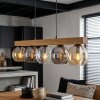 Koyoto Lampadario a sospensione, Lampada a sfera, Lampada a sospensione Écru, Nero, 5-Luci