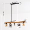 Koyoto Lampadario a sospensione, Lampada a sfera, Lampada a sospensione Écru, Nero, 5-Luci
