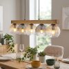 Koyoto Lampadario a sospensione, Lampada a sfera, Lampada a sospensione Écru, Nero, 5-Luci