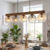 Koyoto Lampadario a sospensione, Lampada a sfera, Lampada a sospensione Écru, Nero, 5-Luci