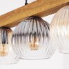 Koyoto Lampadario a sospensione, Lampada a sfera, Lampada a sospensione Écru, Nero, 5-Luci