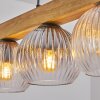 Koyoto Lampadario a sospensione, Lampada a sfera, Lampada a sospensione Écru, Nero, 5-Luci