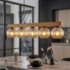Koyoto Lampadario a sospensione, Lampada a sfera, Lampada a sospensione Écru, Nero, 5-Luci