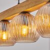 Koyoto Lampadario a sospensione, Lampada a sfera, Lampada a sospensione Écru, Nero, 5-Luci