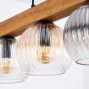 Koyoto Lampadario a sospensione, Lampada a sfera, Lampada a sospensione Écru, Nero, 5-Luci
