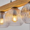 Koyoto Lampadario a sospensione, Lampada a sfera, Lampada a sospensione Écru, Nero, 5-Luci