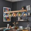 Koyoto Lampadario a sospensione, Lampada a sfera, Lampada a sospensione Écru, Nero, 5-Luci