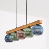 Koyoto Lampadario a sospensione, Lampada a sfera, Lampada a sospensione Écru, Nero, 5-Luci