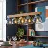Koyoto Lampadario a sospensione, Lampada a sfera, Lampada a sospensione Écru, Nero, 5-Luci