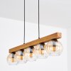 Koyoto Lampadario a sospensione, Lampada a sfera, Lampada a sospensione Écru, Nero, 5-Luci
