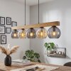 Koyoto Lampadario a sospensione, Lampada a sfera, Lampada a sospensione Écru, Nero, 5-Luci