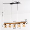 Koyoto Lampadario a sospensione, Lampada a sfera, Lampada a sospensione Écru, Nero, 5-Luci