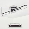 Velon Plafoniera LED Nero, 1-Luce