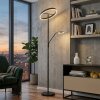 Melak Lampada da terra, Lampada da letture LED Nero, 2-Luci