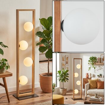 Zanin Lampada da terra LED Écru, Nero, 4-Luci