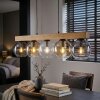 Koyoto Lampadario a sospensione, Lampada a sfera, Lampada a sospensione Écru, Nero, 5-Luci