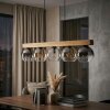 Koyoto Lampadario a sospensione, Lampada a sfera, Lampada a sospensione Écru, Nero, 5-Luci