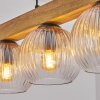 Koyoto Lampadario a sospensione, Lampada a sfera, Lampada a sospensione Écru, Nero, 5-Luci