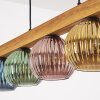 Koyoto Lampadario a sospensione, Lampada a sfera, Lampada a sospensione Écru, Nero, 5-Luci