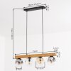 Ripoll Lampadario a sospensione, Lampada a sfera, Lampada a sospensione Écru, Nero, 4-Luci