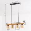 Ripoll Lampadario a sospensione, Lampada a sfera, Lampada a sospensione Écru, Nero, 4-Luci
