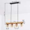 Ripoll Lampadario a sospensione, Lampada a sfera, Lampada a sospensione Écru, Nero, 4-Luci