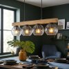 Koyoto Lampadario a sospensione, Lampada a sfera, Lampada a sospensione Écru, Nero, 4-Luci