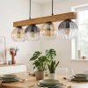 Koyoto Lampadario a sospensione, Lampada a sfera, Lampada a sospensione Écru, Nero, 4-Luci