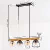 Koyoto Lampadario a sospensione, Lampada a sfera, Lampada a sospensione Écru, Nero, 4-Luci