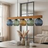 Koyoto Lampadario a sospensione, Lampada a sfera, Lampada a sospensione Écru, Nero, 5-Luci