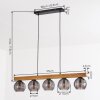 Koyoto Lampadario a sospensione, Lampada a sfera, Lampada a sospensione Écru, Nero, 5-Luci