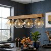 Koyoto Lampadario a sospensione, Lampada a sfera, Lampada a sospensione Écru, Nero, 4-Luci