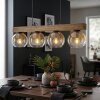 Koyoto Lampadario a sospensione, Lampada a sfera, Lampada a sospensione Écru, Nero, 4-Luci