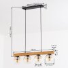 Koyoto Lampadario a sospensione, Lampada a sfera, Lampada a sospensione Écru, Nero, 4-Luci
