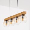 Koyoto Lampadario a sospensione, Lampada a sfera, Lampada a sospensione Écru, Nero, 4-Luci