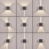 Tamarin Lampada da parete per esterno, Lampade Up & Down, Applique LED Antracite, 1-Luce