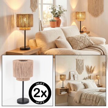 Rivan Lampada da tavolo Nero, 1-Luce