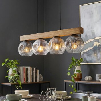 Ripoll Lampadario a sospensione, Lampada a sfera, Lampada a sospensione Écru, Nero, 4-Luci