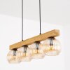 Koyoto Lampadario a sospensione, Lampada a sfera, Lampada a sospensione Écru, Nero, 4-Luci