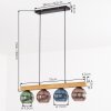 Koyoto Lampadario a sospensione, Lampada a sfera, Lampada a sospensione Écru, Nero, 4-Luci