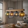 Koyoto Lampadario a sospensione, Lampada a sfera, Lampada a sospensione Écru, Nero, 4-Luci