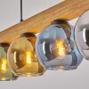 Koyoto Lampadario a sospensione, Lampada a sfera, Lampada a sospensione Écru, Nero, 4-Luci