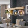 Koyoto Lampadario a sospensione, Lampada a sfera, Lampada a sospensione Écru, Nero, 4-Luci